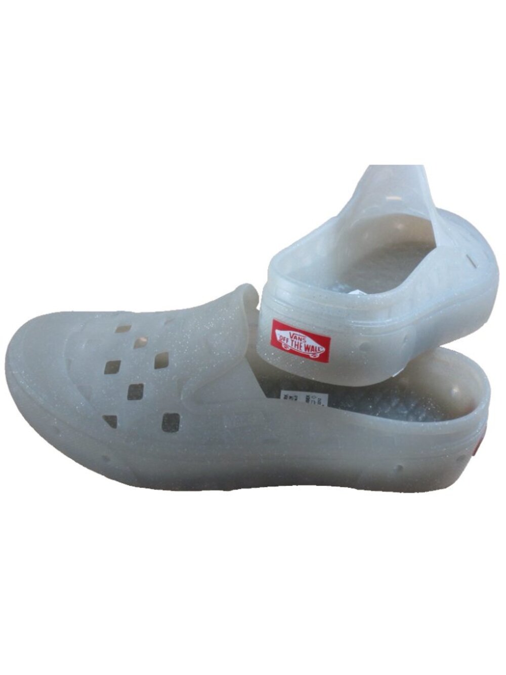 Vans Women's Slip On Mule Trek Glitter Grey Rubber Water Shoes Sizes NIB - Picture 5 of 6